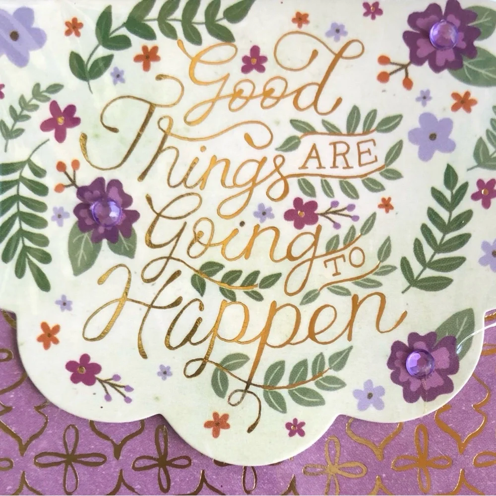 Punch Studio Embellished Mini Notepad ~ Good Things Happen (61616)